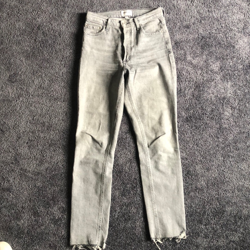 AGOLDE Straight leg light gray jeans